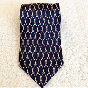 Ashford & Brooks London Navy Nautical Rope Silk Tie